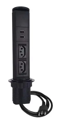 MINI TOTEM MANUAL 2 TOMADAS 10A + 2 USB | QM-12056.00 | QTMov