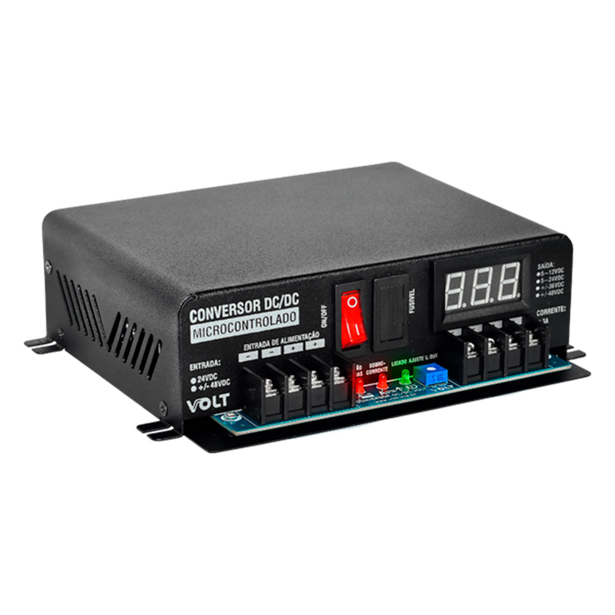 CONVERSOR DC/DC ISOL DE 48V P/ 5~24V - 10A (AJUST) | 4.30.017 | VOLT