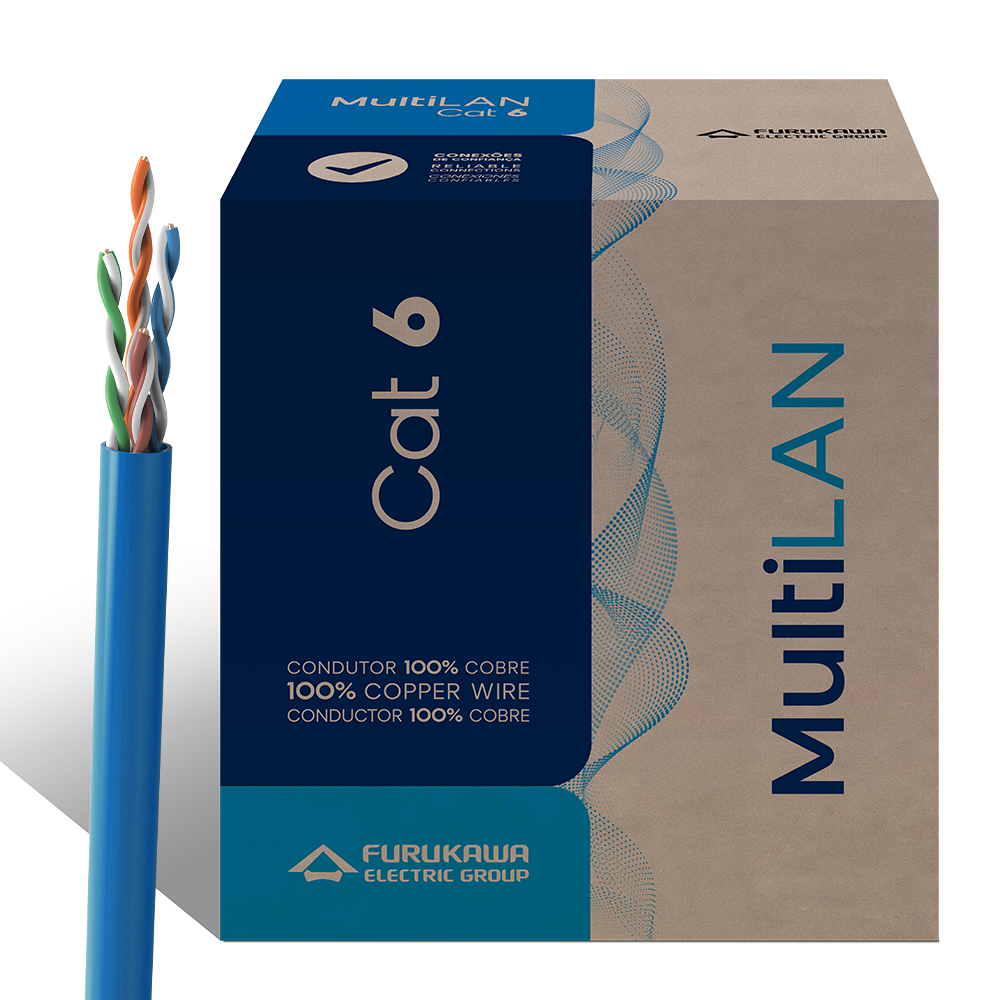 CABO MULTILAN AZUL CAT.6 CM 24AWG CAIXA 305M | 23400219 | FURUKAWA