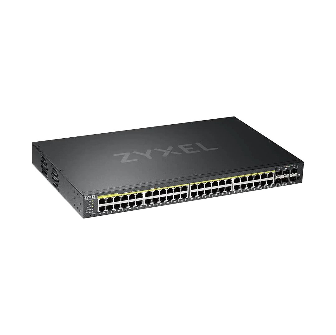 SWITCH POE 50P 10/100/1000 4+2SFP GER. L2 | GS2220-50HP | ZYXEL